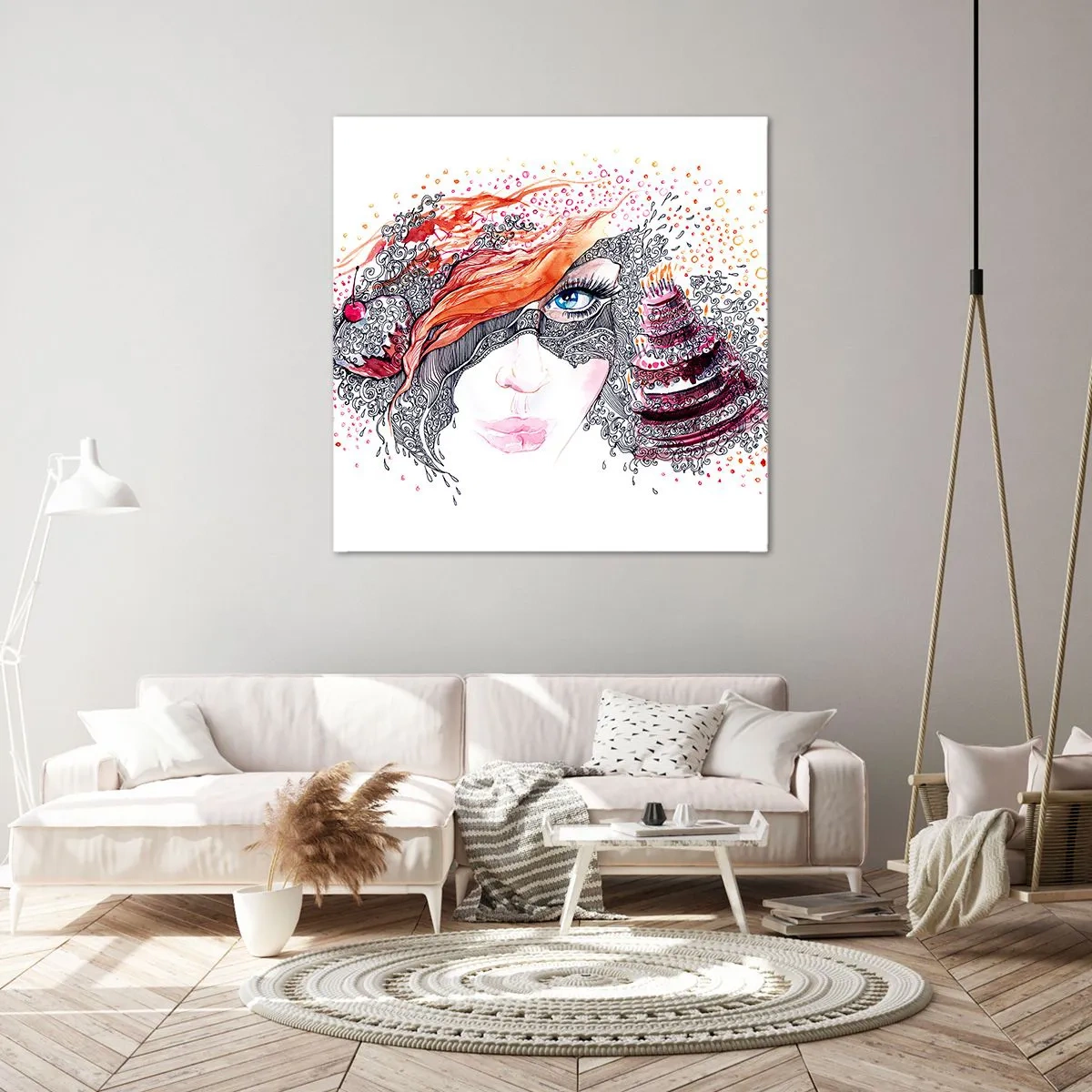 Impression sur toile - Image sur toile - Avec elle, c'est tous les jours la fête - 40x40 cm