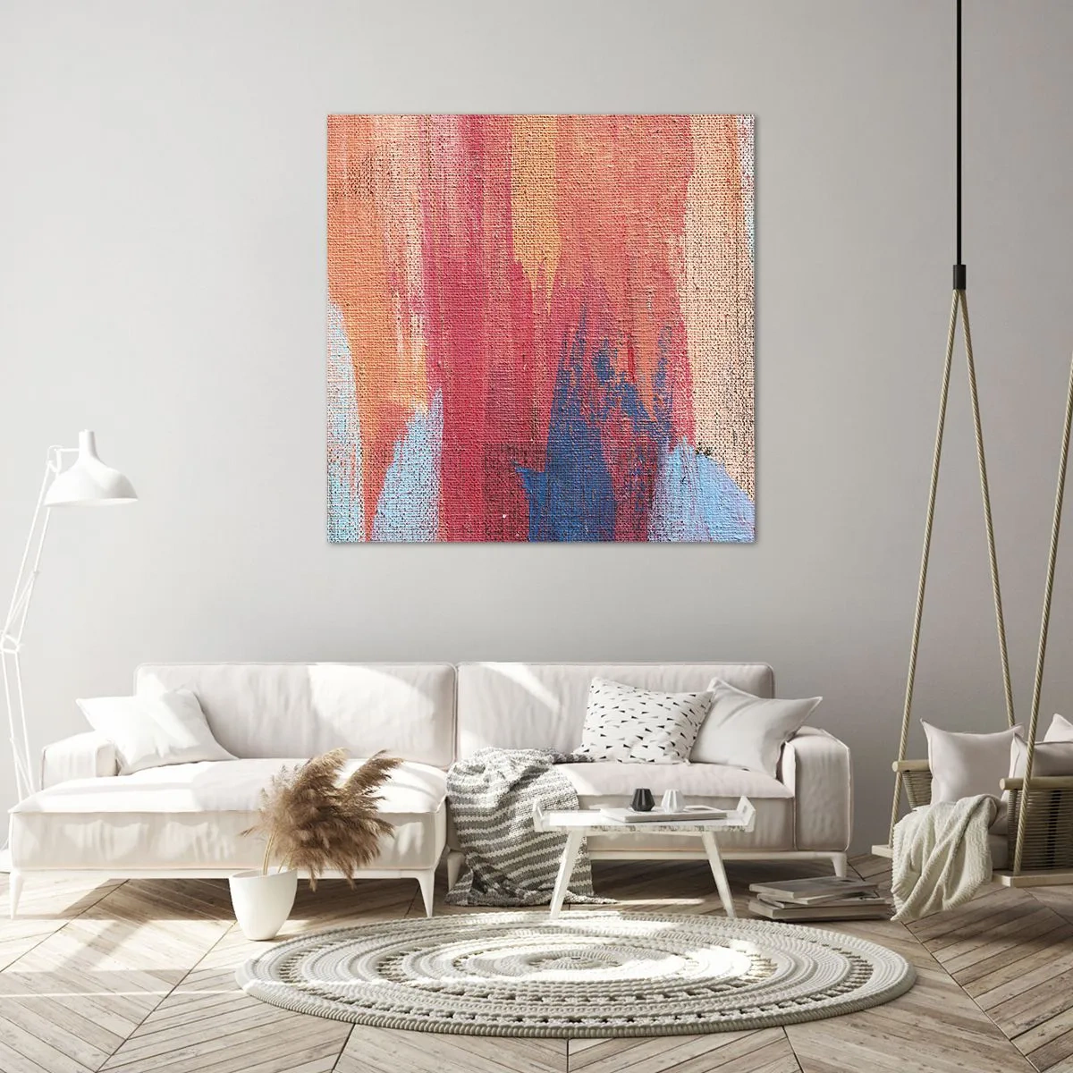 Impression sur toile - Image sur toile - Ecoulement de l'arc-en ciel - 70x70 cm