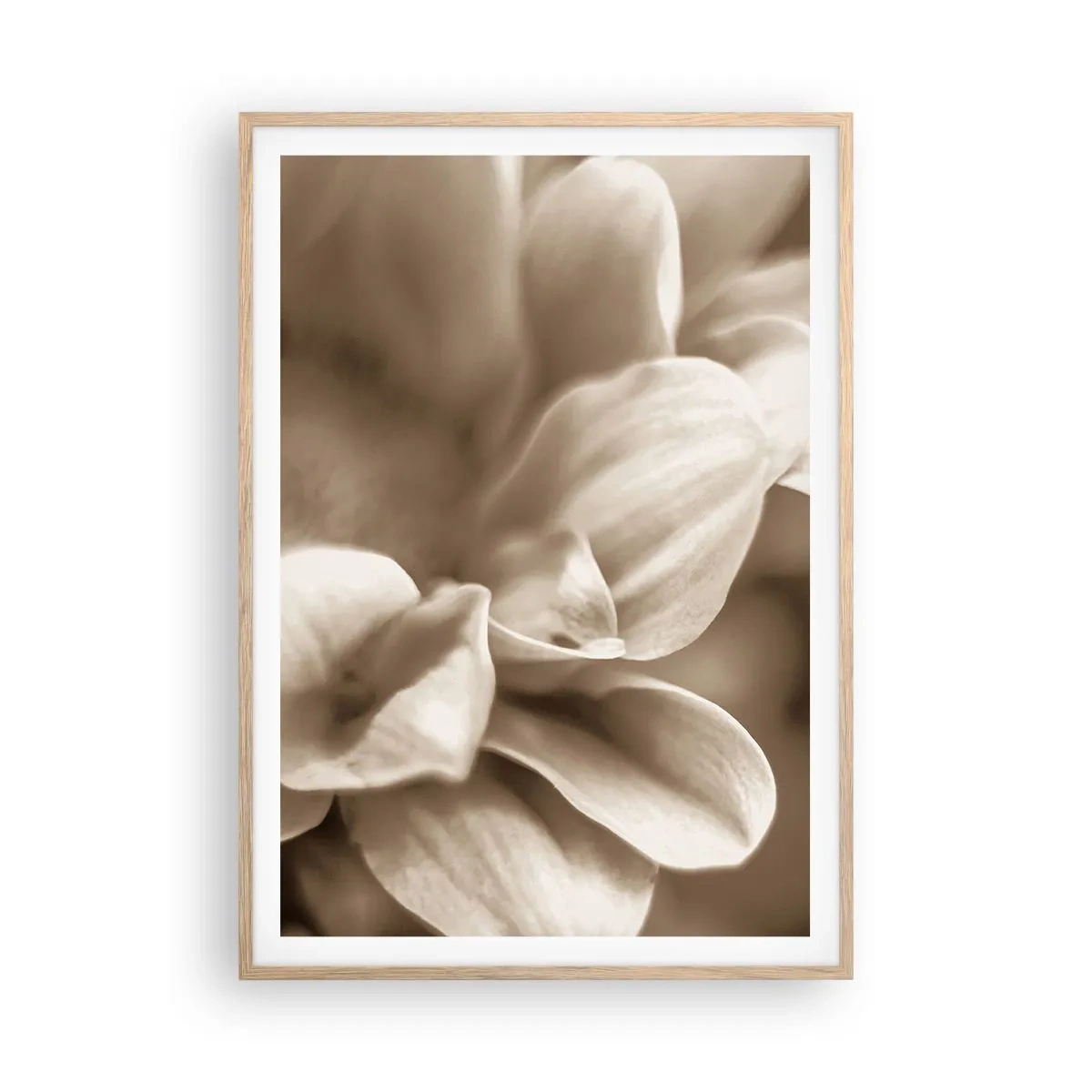 Affiche dans un chêne clair - Poster - Doux comme un sourire - 70x100 cm