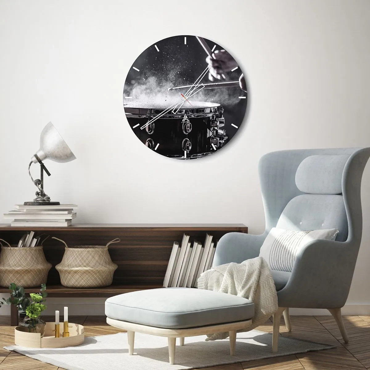 Horloge murale - Pendule murale - Tempo de la musique - 40x40 cm