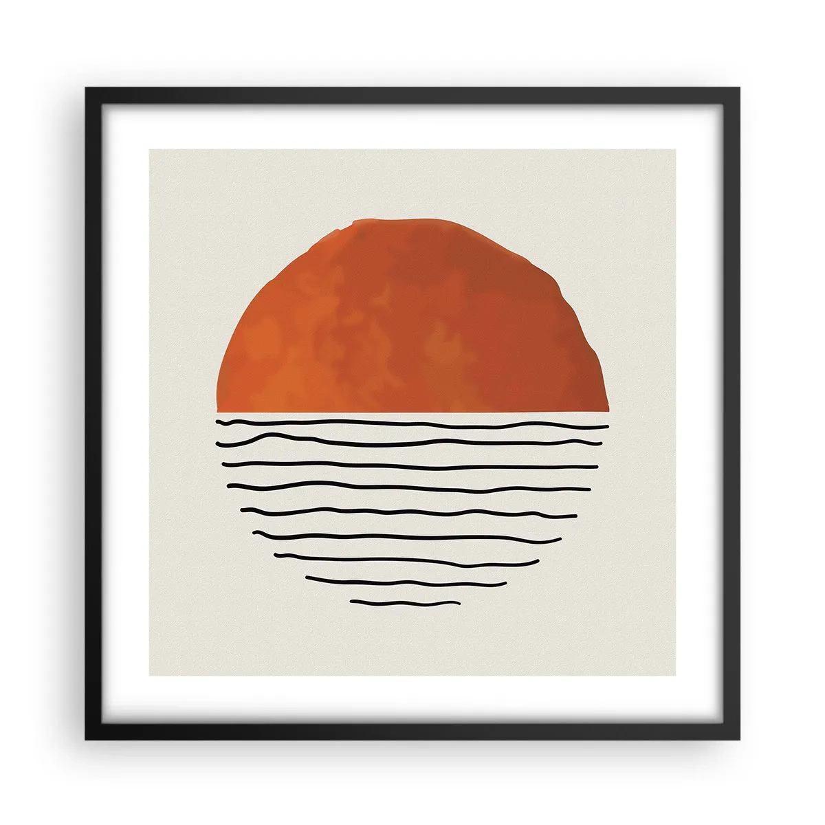 Affiche dans un cadre noir - Poster - Dans un climat japonnais - 50x50 cm