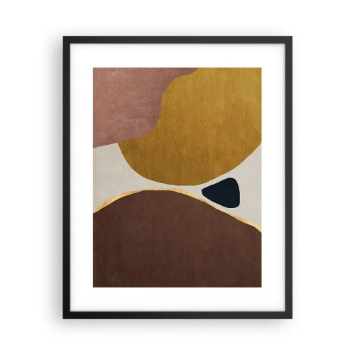 Affiche dans un cadre noir - Poster - L'abstraction – une place dans l'espace - 40x50 cm