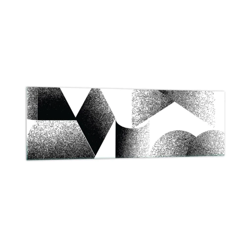 Impression sur verre - Image sur verre - Géométrie composée d'angles et de formes ovales - 160x50cm - Angles et ovales - Décoration murale moderne pour le salon et la chambre ARTTOR