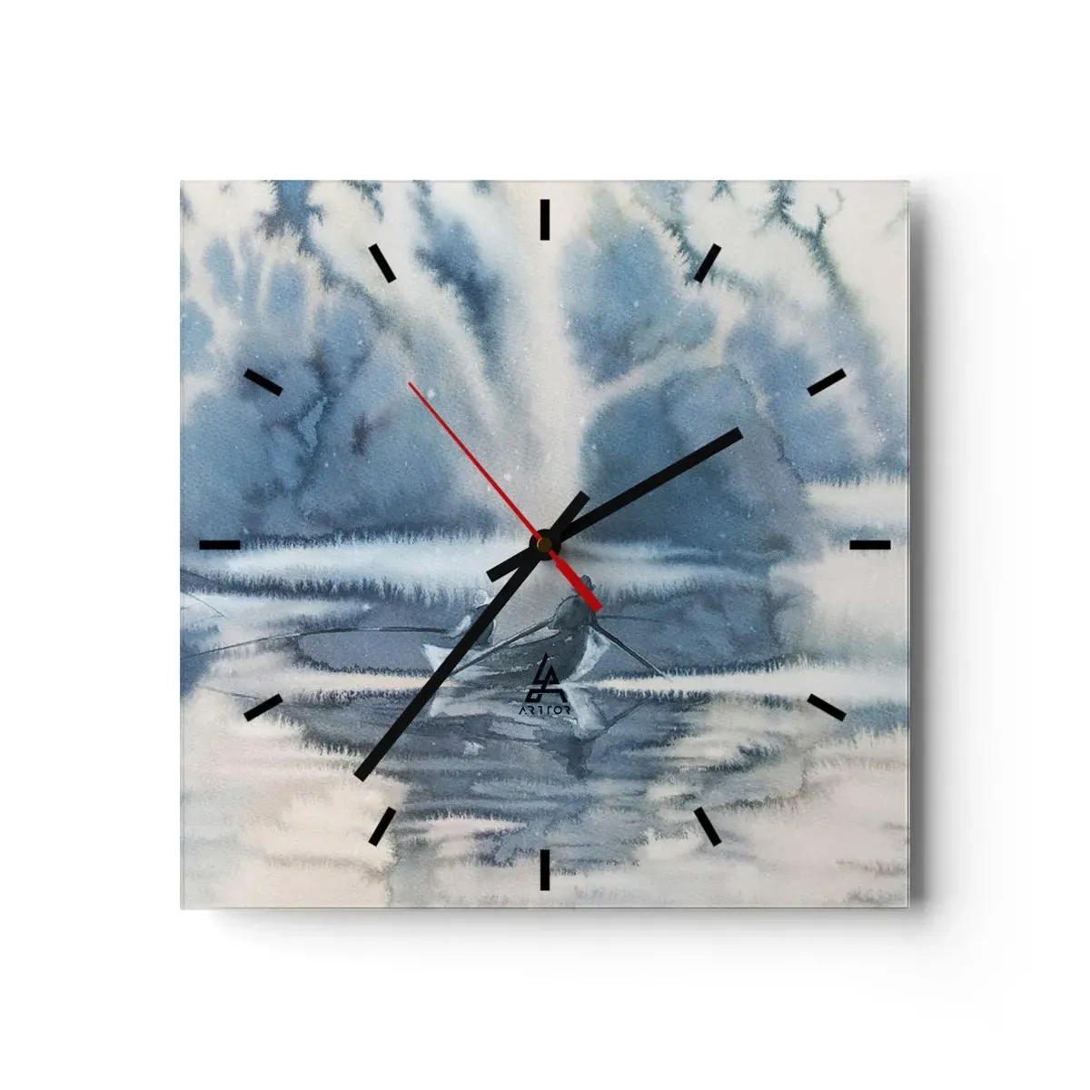 Horloge murale - Pendule murale - Les pêcheurs dans leur paradis - 40x40 cm