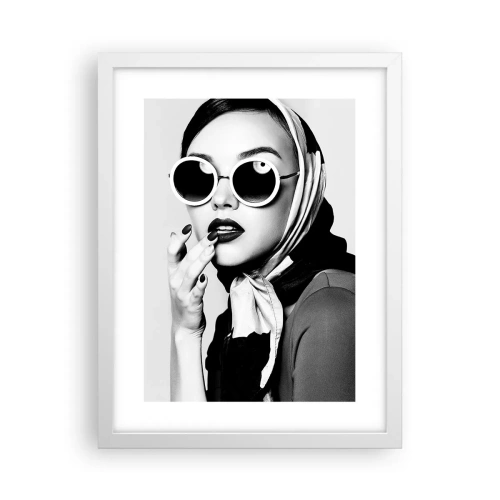 Affiche dans un cadre blanc - Poster - Salutations des années 60 - 30x40 cm