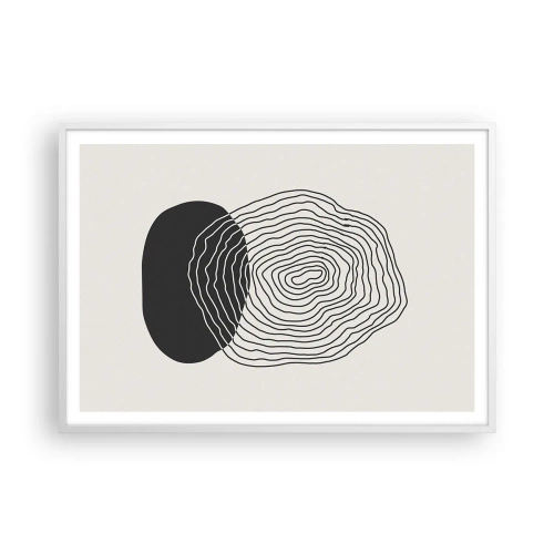 Affiche dans un cadre blanc - Poster - Durabilité et oscillation - 100x70 cm