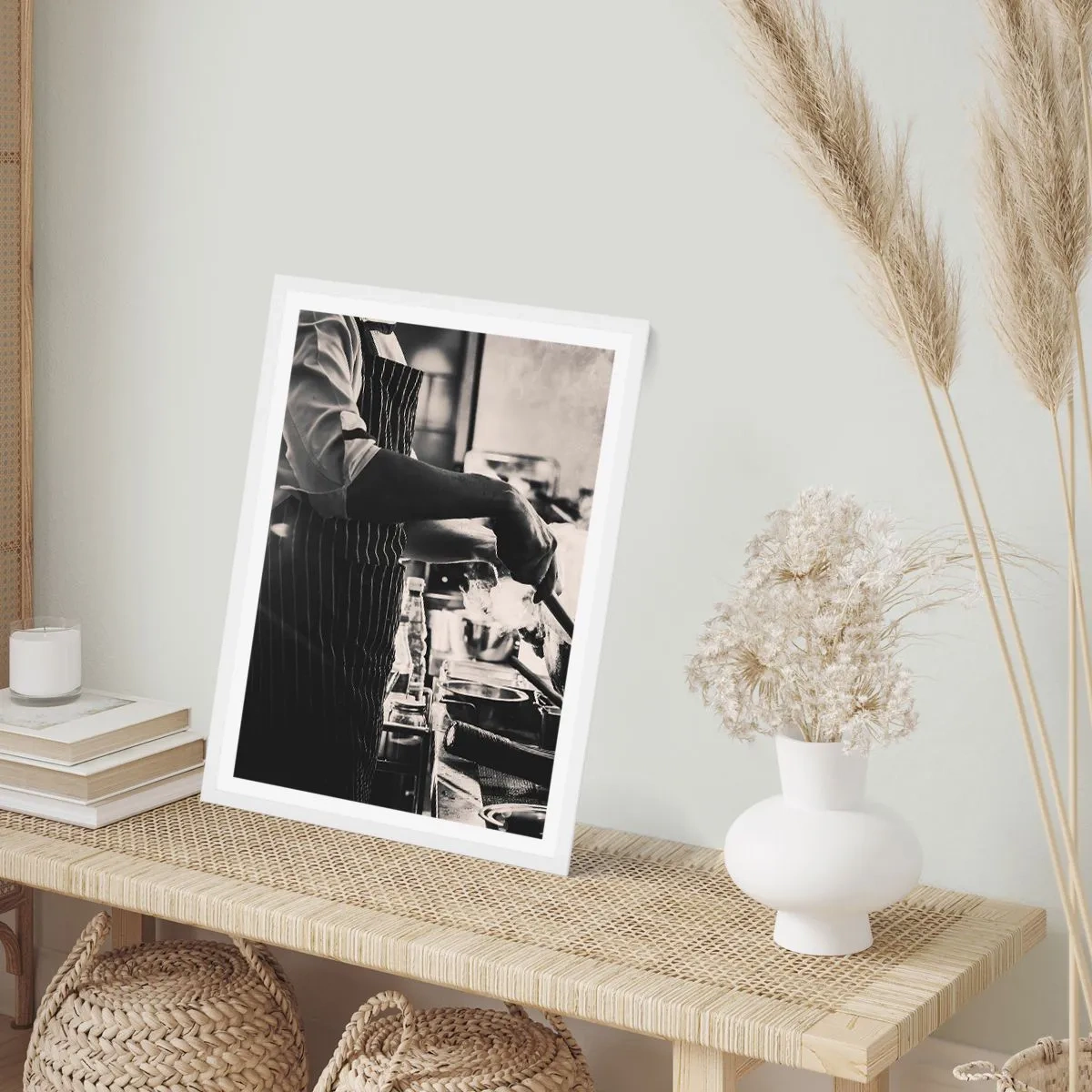 Affiche dans un cadre blanc - Poster - Alchimie des saveurs - 40x50 cm