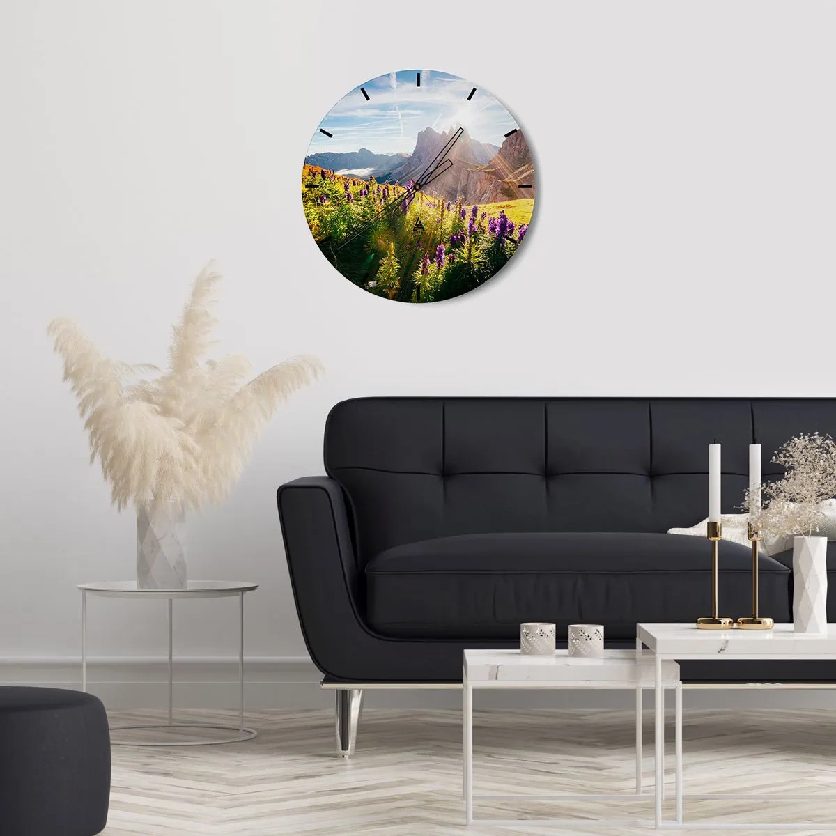 Horloge murale - Pendule murale - La vie secrète des herbes - 40x40 cm