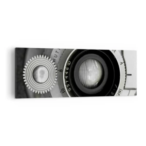 Impression sur toile - Image sur toile - L'objectif d'un vieil appareil photo - 140x50cm - Histoire d'Hollywood - Décoration murale moderne pour le salon et la chambre ARTTOR