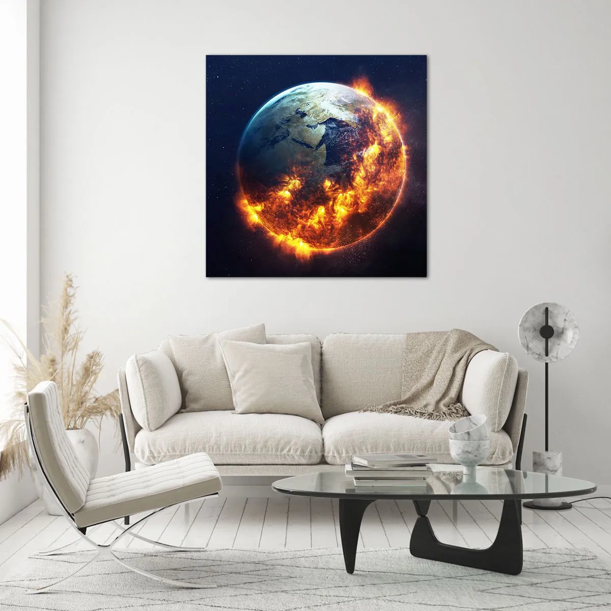 Impression sur verre - Image sur verre - La flamme de l'apocalypse - 70x70 cm