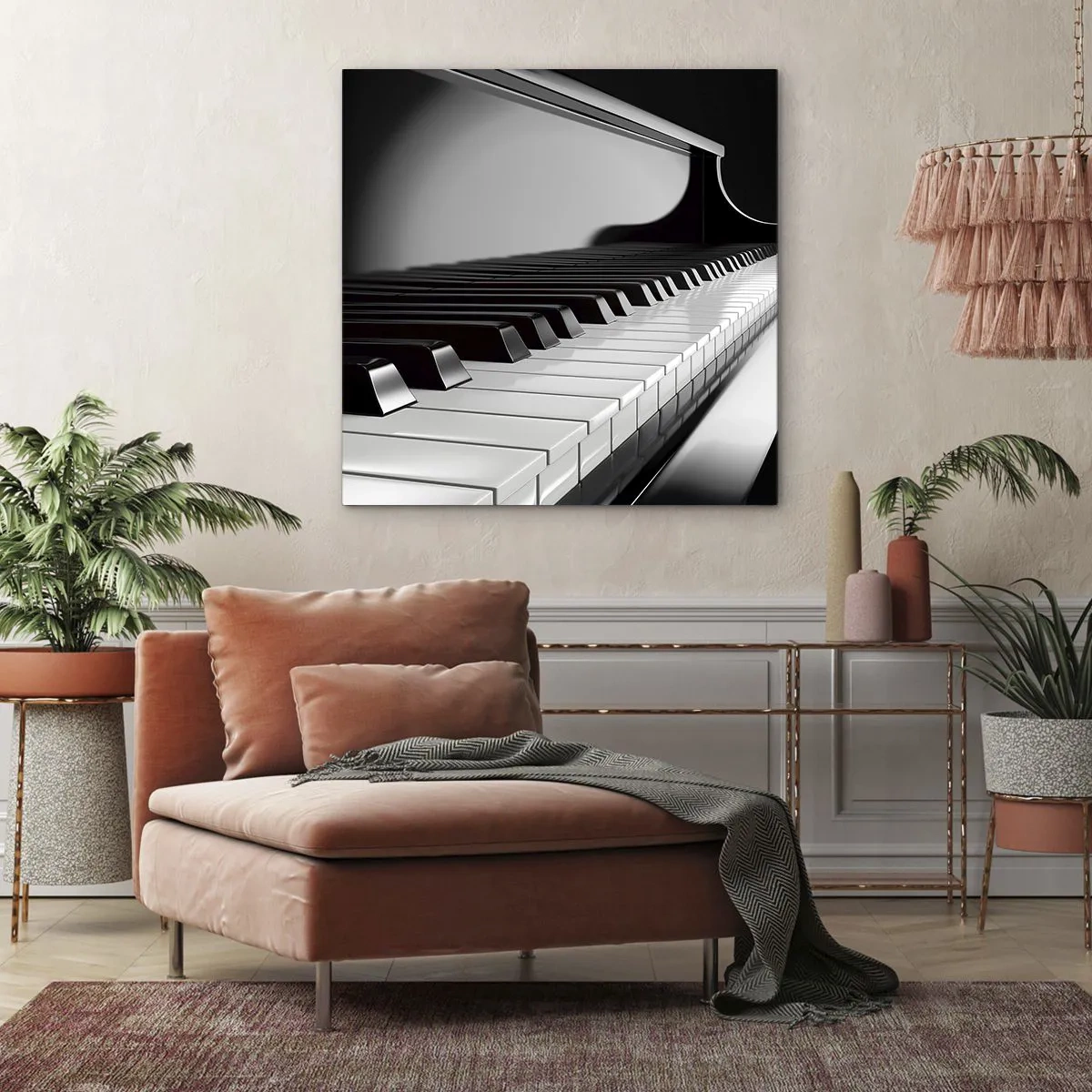 Impression sur toile - Image sur toile - Harmonie des formes et des couleurs - 70x70 cm