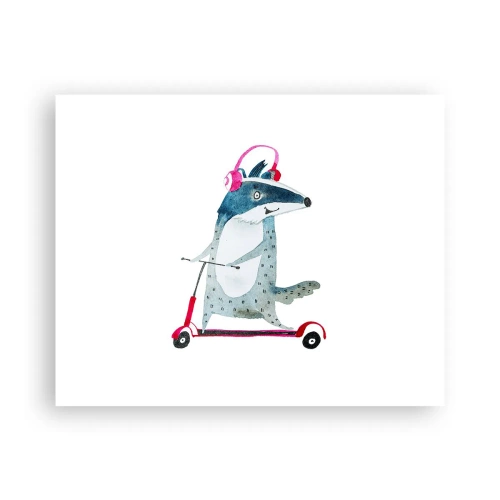 Affiche - Poster - La joie du blaireau - 50x40 cm