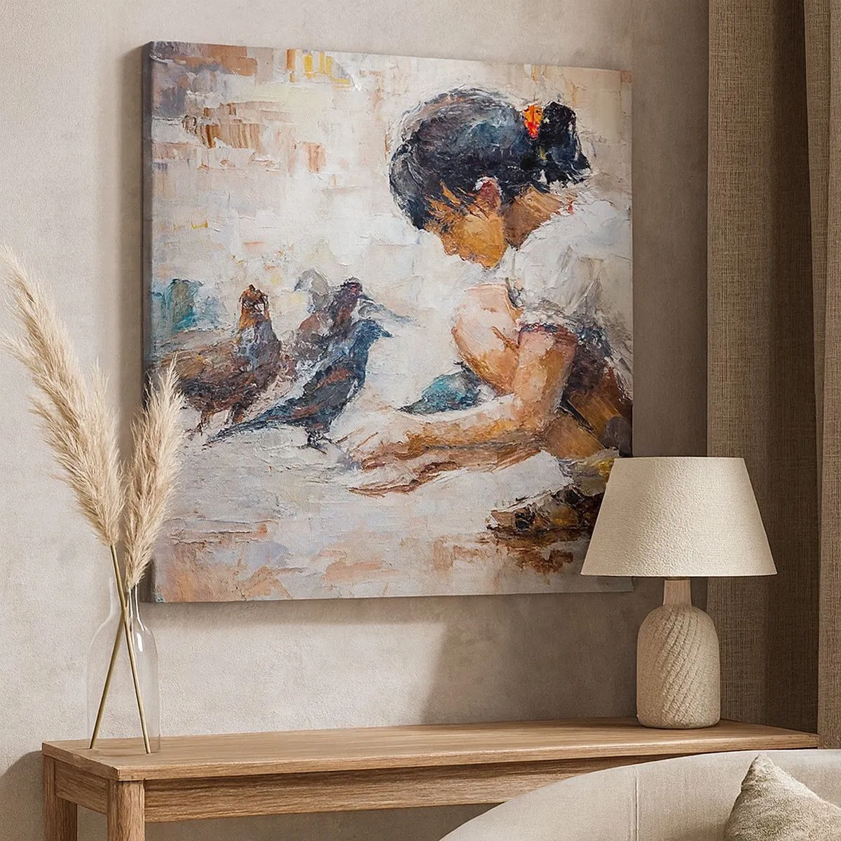 Impression sur toile - Image sur toile - Les plus petits et les plus gentils - 30x30 cm