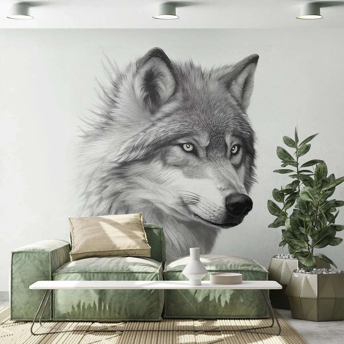 Papier Peint Photo Standard Eco - Alpha – sans aucun doute - Loup, Animal, scandinave - 400x280 cm