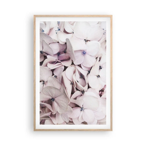 Affiche dans un chêne clair - Poster - Dans un flot de fleurs - 61x91 cm