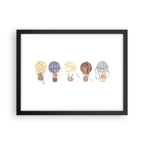 Affiche dans un cadre noir - Poster - Compagnons de voyage - 40x30 cm