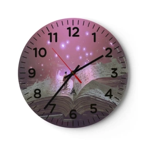 Horloge murale - Pendule murale - Invitation à un autre monde - lisez ! - 40x40 cm