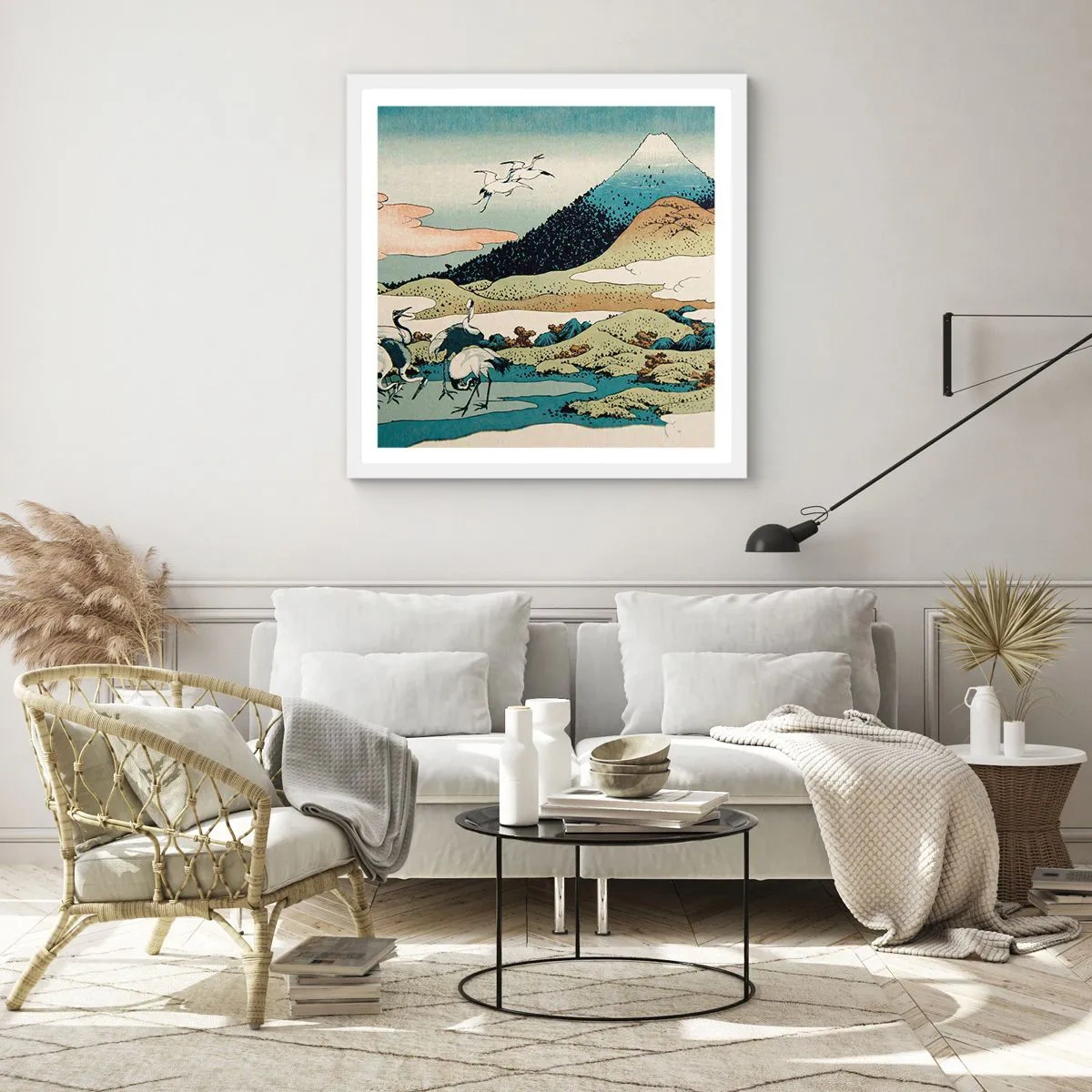 Affiche dans un cadre blanc - Poster - Avec une âme japonnaise - 50x50 cm