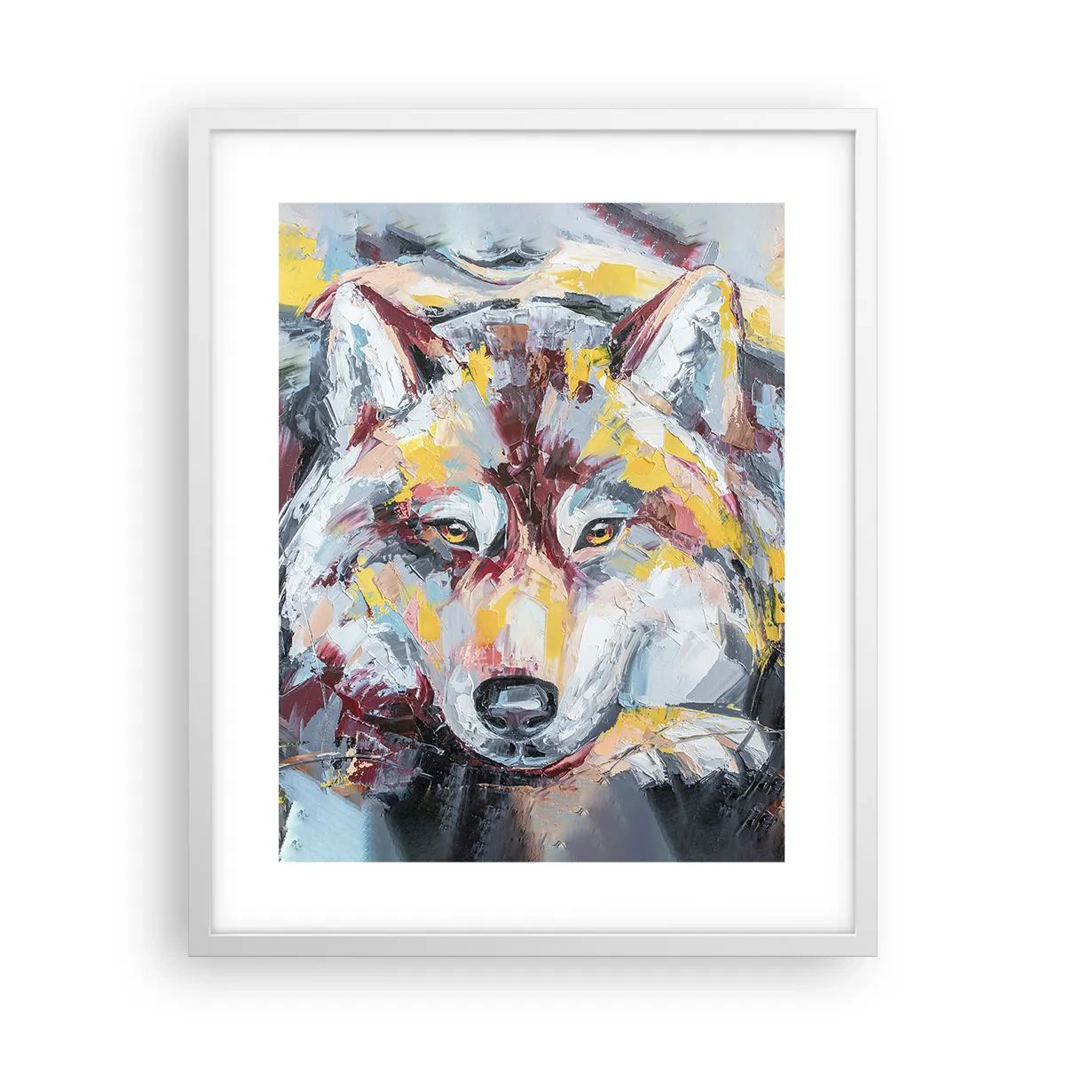 Affiche dans un cadre blanc - Poster - En paix au milieu des siens - 40x50 cm