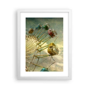 Affiche dans un cadre blanc - Poster - On va faire la fête - 30x40 cm