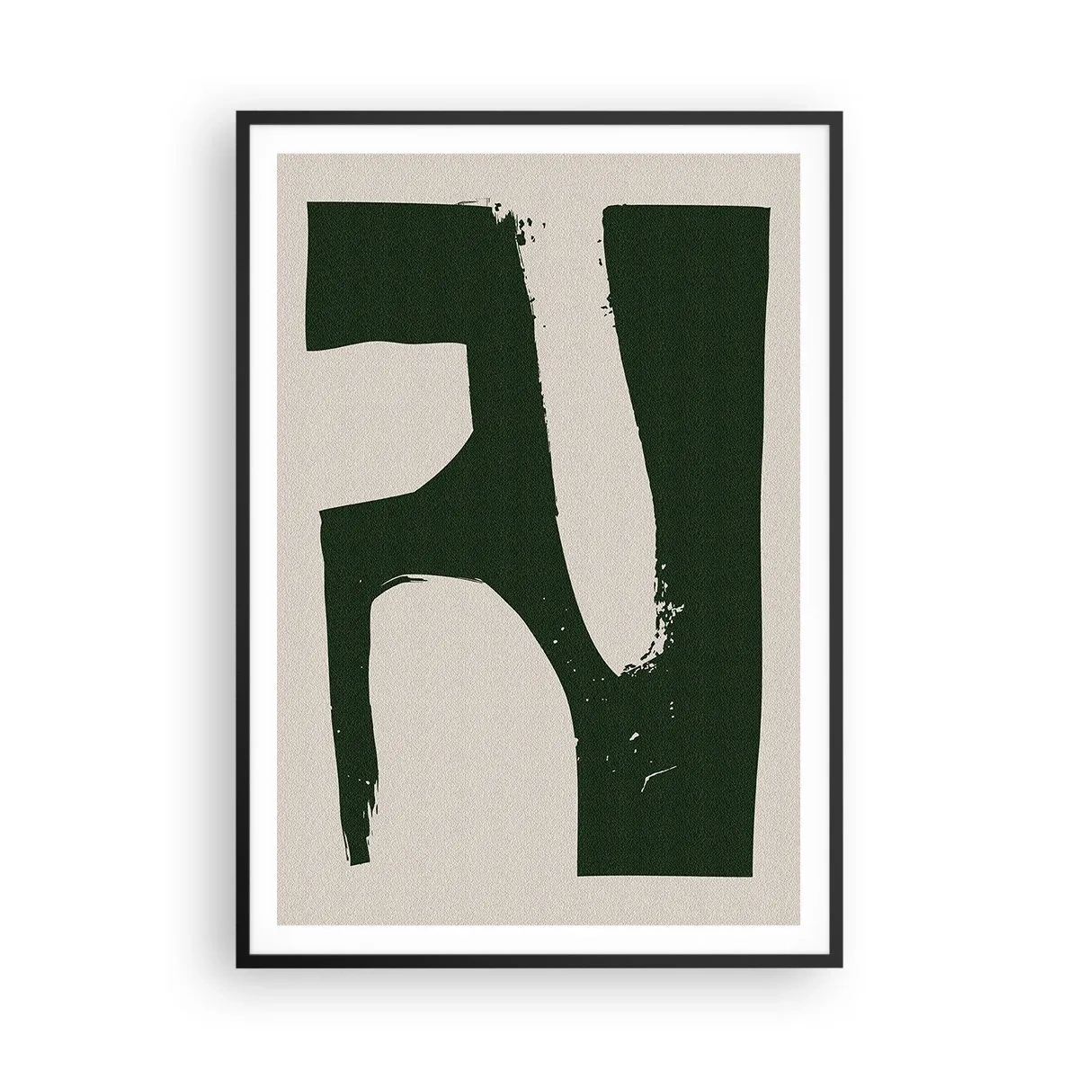 Affiche dans un cadre noir - Poster - Baies blanches - 70x100 cm