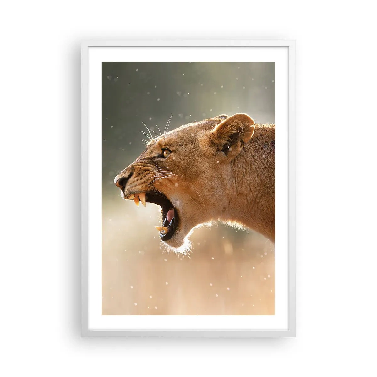 Affiche dans un cadre blanc - Poster - Essayez  de ne pas écouter - 50x70 cm