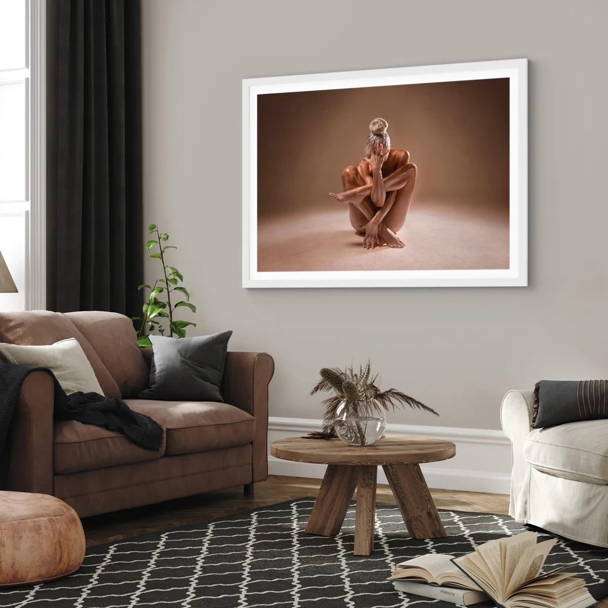 Affiche dans un cadre blanc - Poster - Unité du corps et de l'âme - 91x61 cm