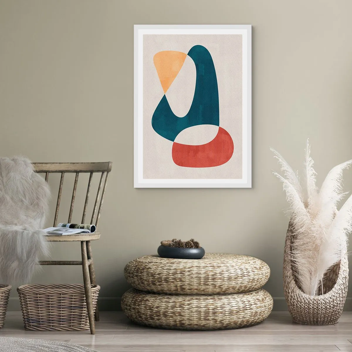 Affiche dans un cadre blanc - Poster - Influences et métamorphoses - 70x100 cm