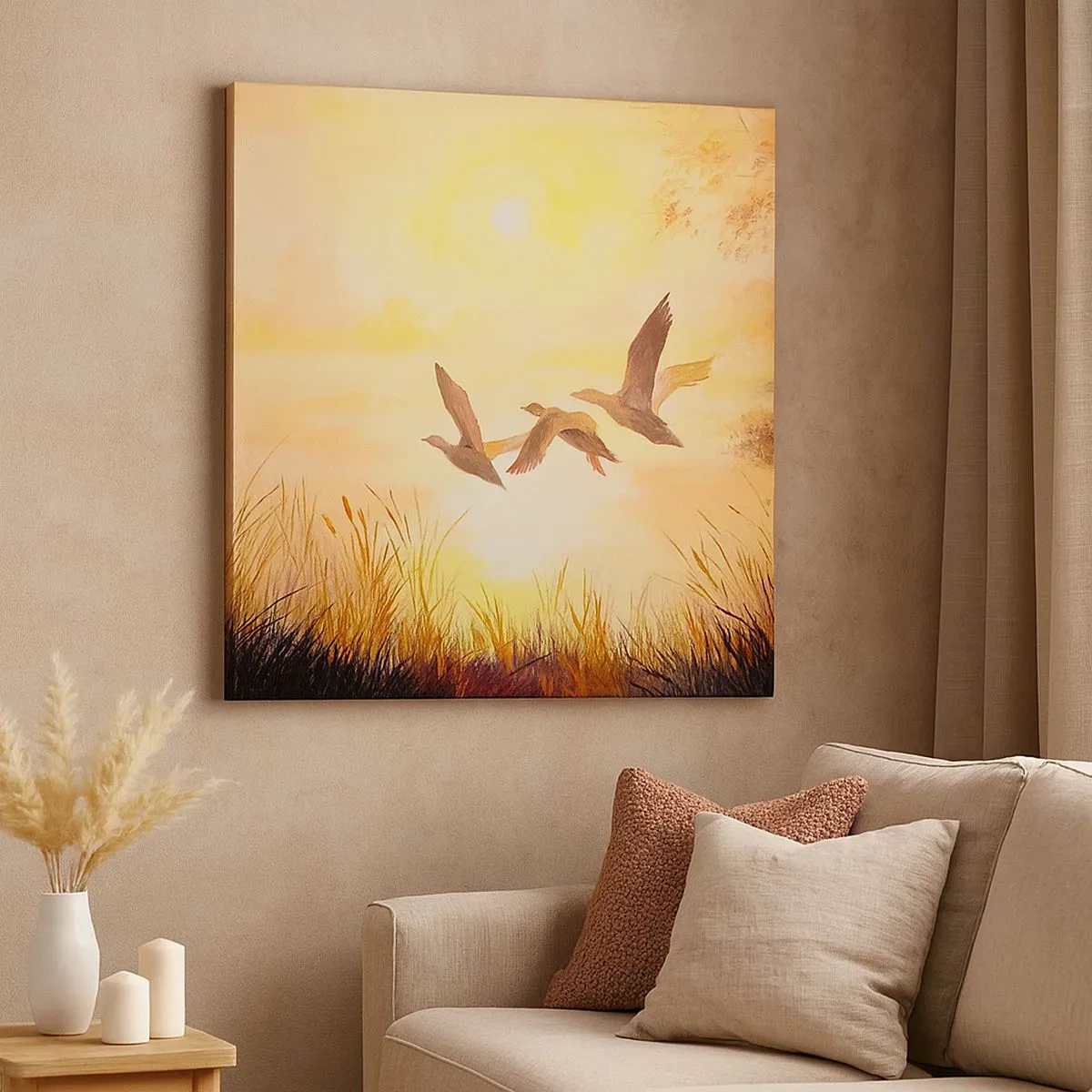 Impression sur toile - Image sur toile - Le début d'un long voyage - 30x30 cm