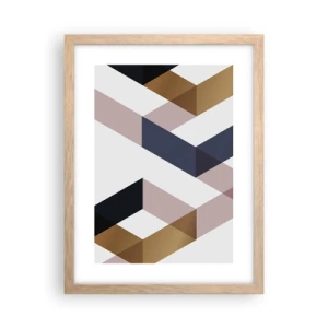 Affiche dans un chêne clair - Poster - Plats et angles - 30x40 cm