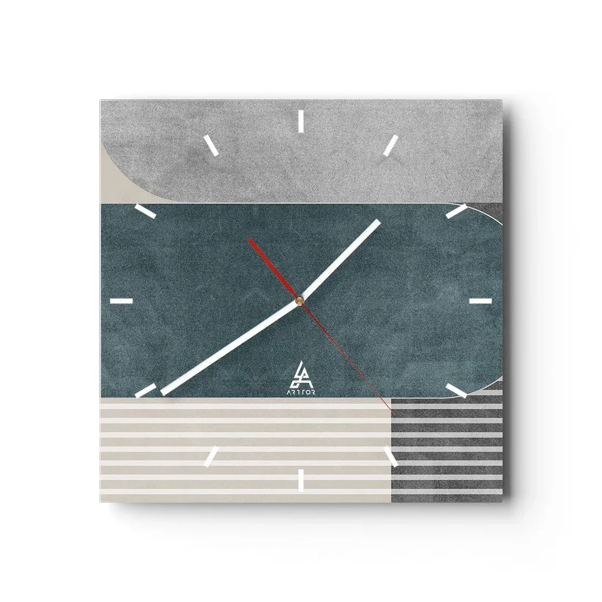 Horloge murale - Pendule murale - Composition de niveaux - 40x40 cm