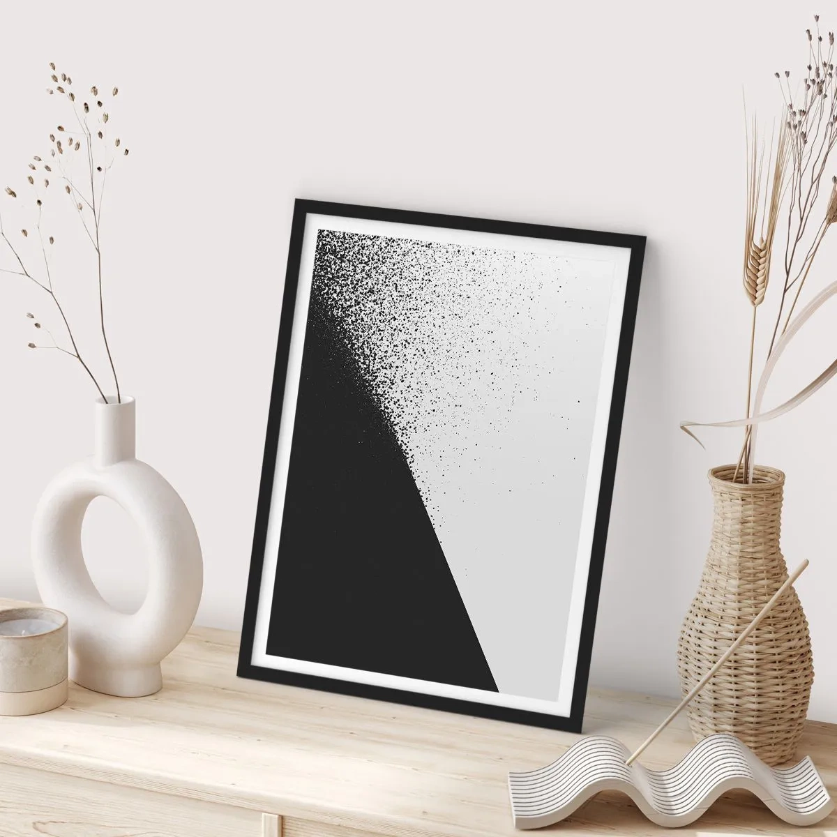 Affiche dans un cadre noir - Poster - De plus en plus vite, de plus en plus - 40x50 cm