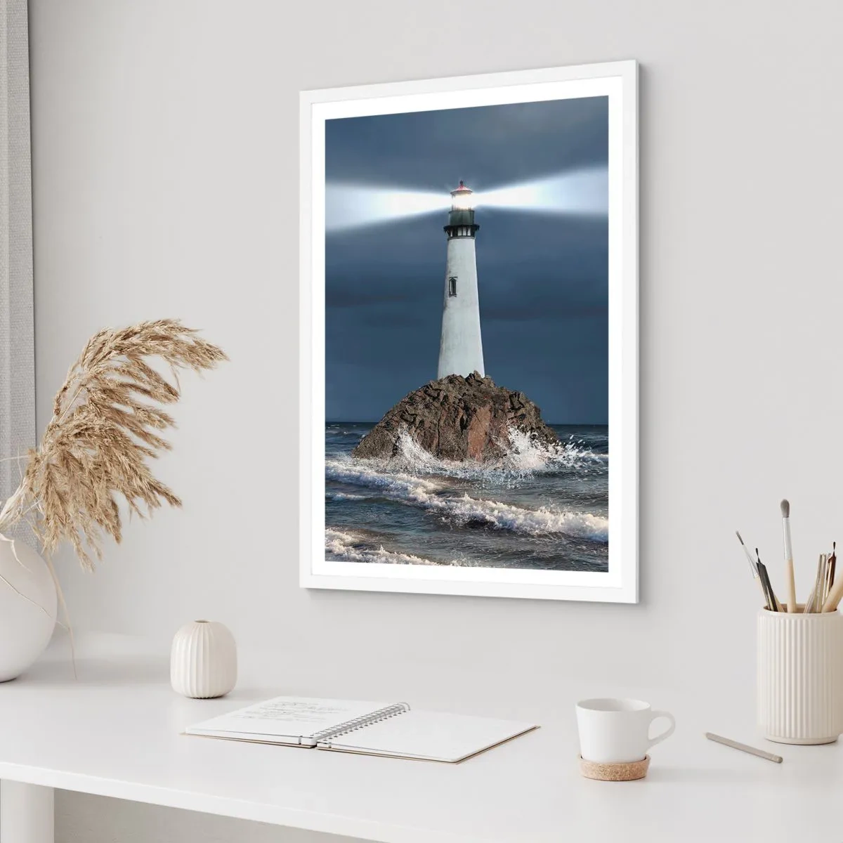 Affiche dans un cadre blanc - Poster - I… i… ici ! - 40x50 cm