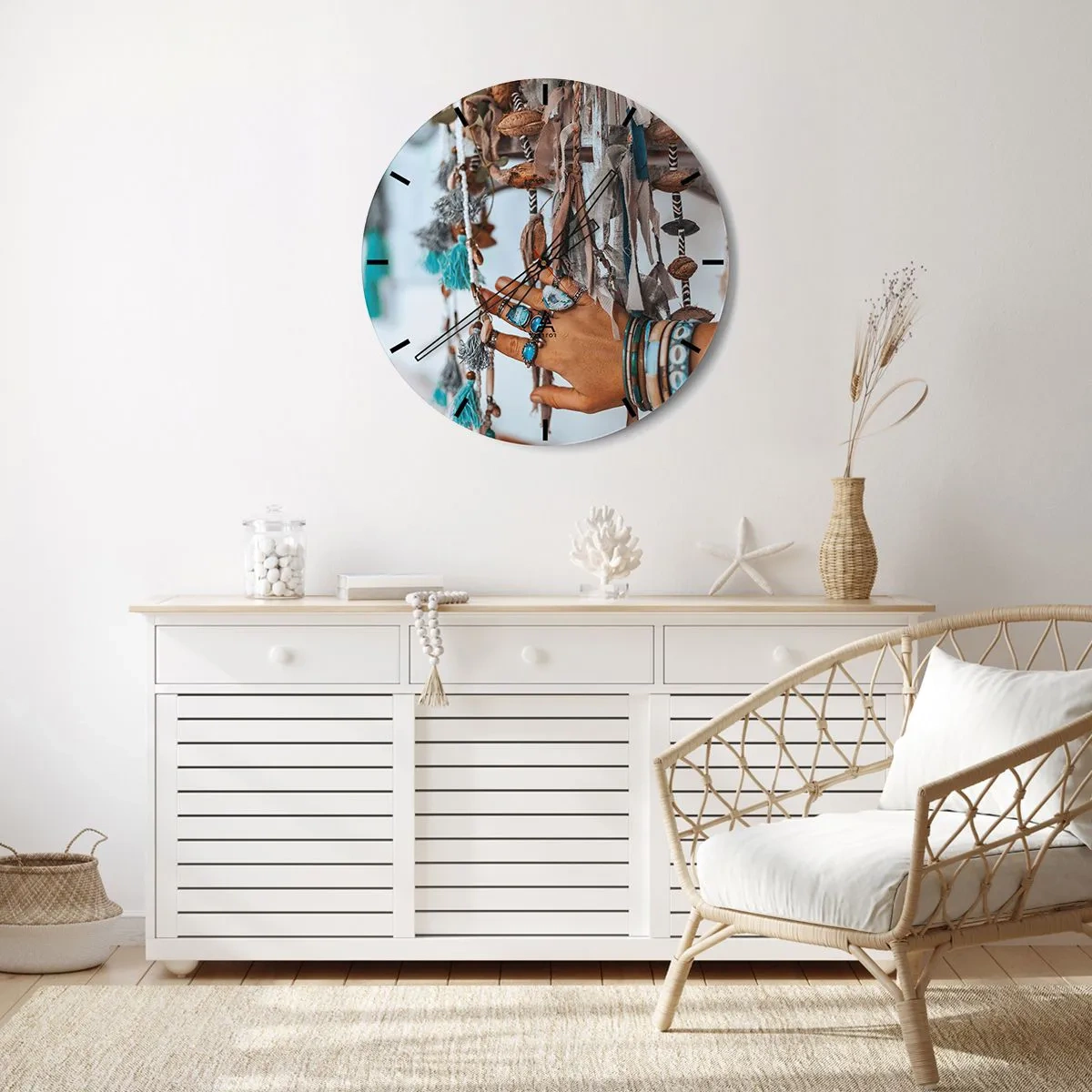 Horloge murale - Pendule murale - Trésor local - 30x30 cm