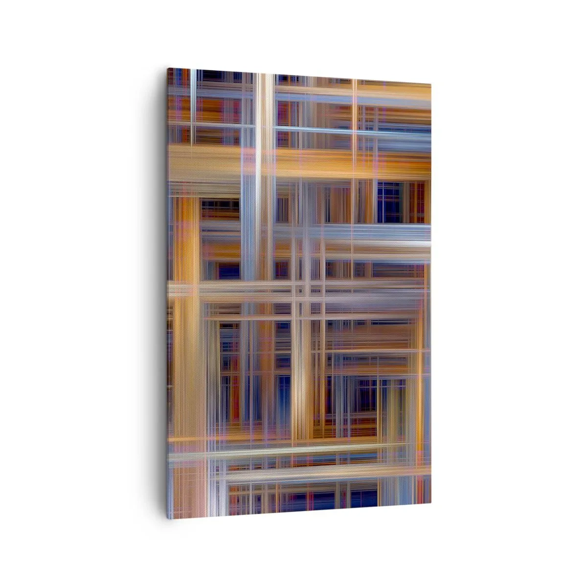 Impression sur toile - Image sur toile - Motifs géométriques abstraits aux couleurs pastel - 80x120cm - Tissé de lumière - Décoration murale moderne pour le salon et la chambre ARTTOR