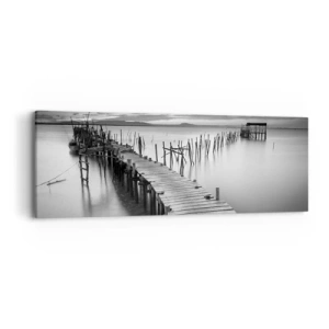 Impression sur toile - Image sur toile - La paix d'un rivage oublié - 90x30 cm