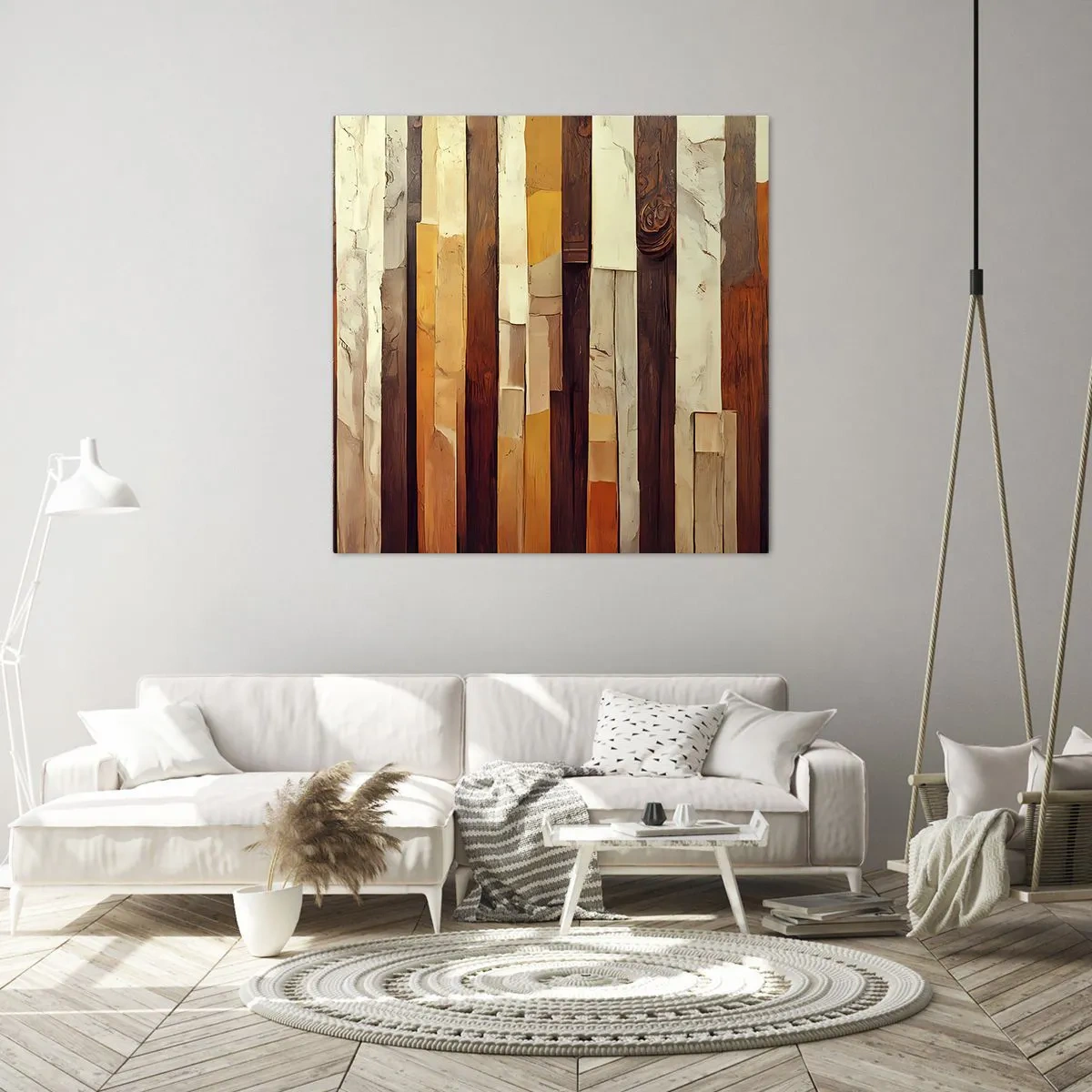 Impression sur toile - Image sur toile - Hymne des arbres forestiers - 50x50 cm