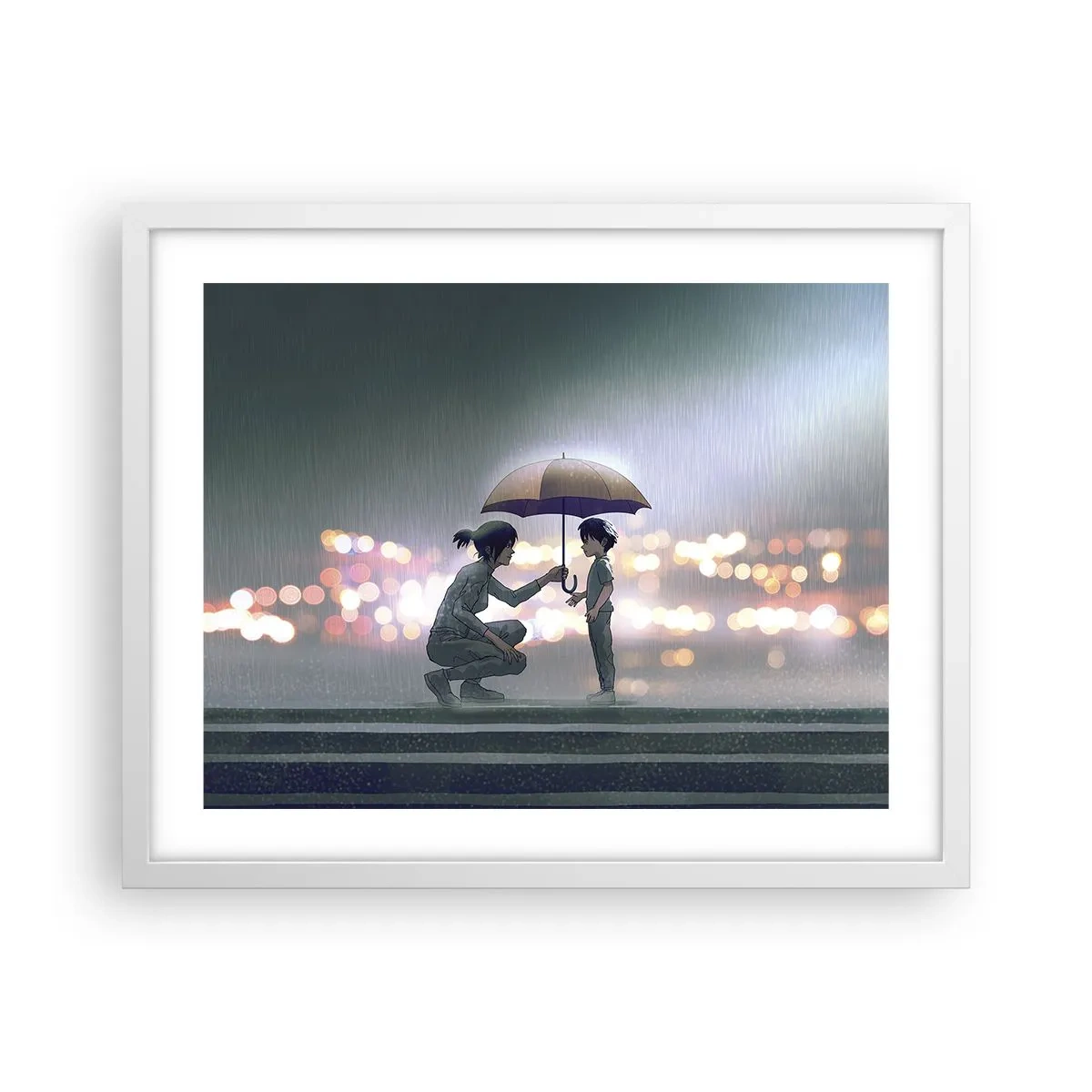 Affiche dans un cadre blanc - Poster - Et maintenant, tout va bien - 50x40 cm