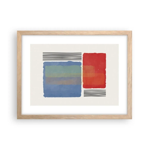 Affiche dans un chêne clair - Poster - Esprit et lettre de la géométrie - 40x30 cm