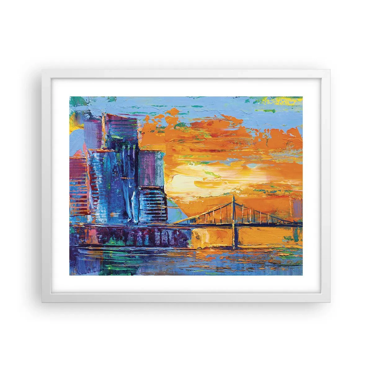 Affiche dans un cadre blanc - Poster - Culture et nature - 50x40 cm