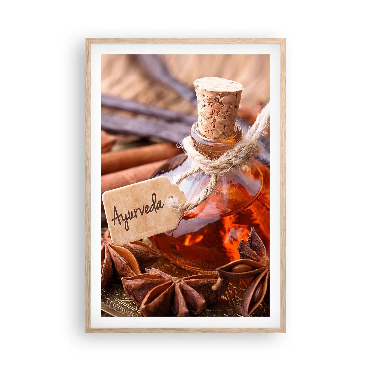 Affiche dans un chêne clair - Poster - Vers l'unité du corps et de l'esprit - 61x91 cm