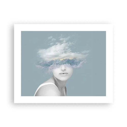 Affiche - Poster - La tête dans les nuages - 50x40 cm