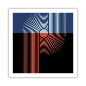 Affiche - Poster - Dans une étreinte géométrique - 60x60 cm