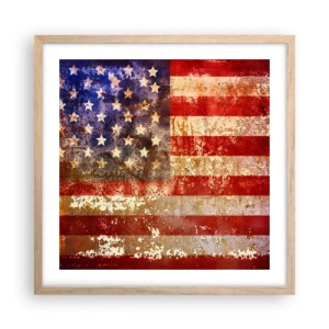 Affiche dans un chêne clair - Poster - La gloire ne s'efface pas - 50x50 cm