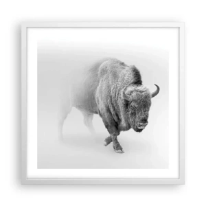 Affiche dans un cadre blanc - Poster - Roi de la prairie - 50x50 cm