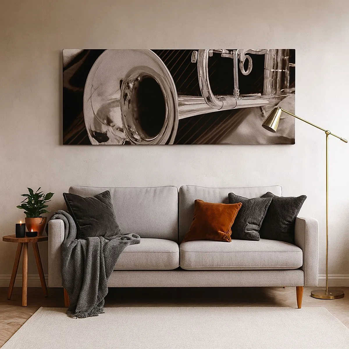 Impression sur toile - Image sur toile - Voyage musical vers les années 30 - 100x40 cm