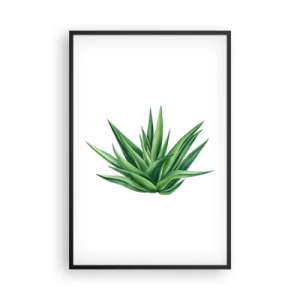 Affiche dans un cadre noir - Poster - Vert – force – vie - 61x91 cm