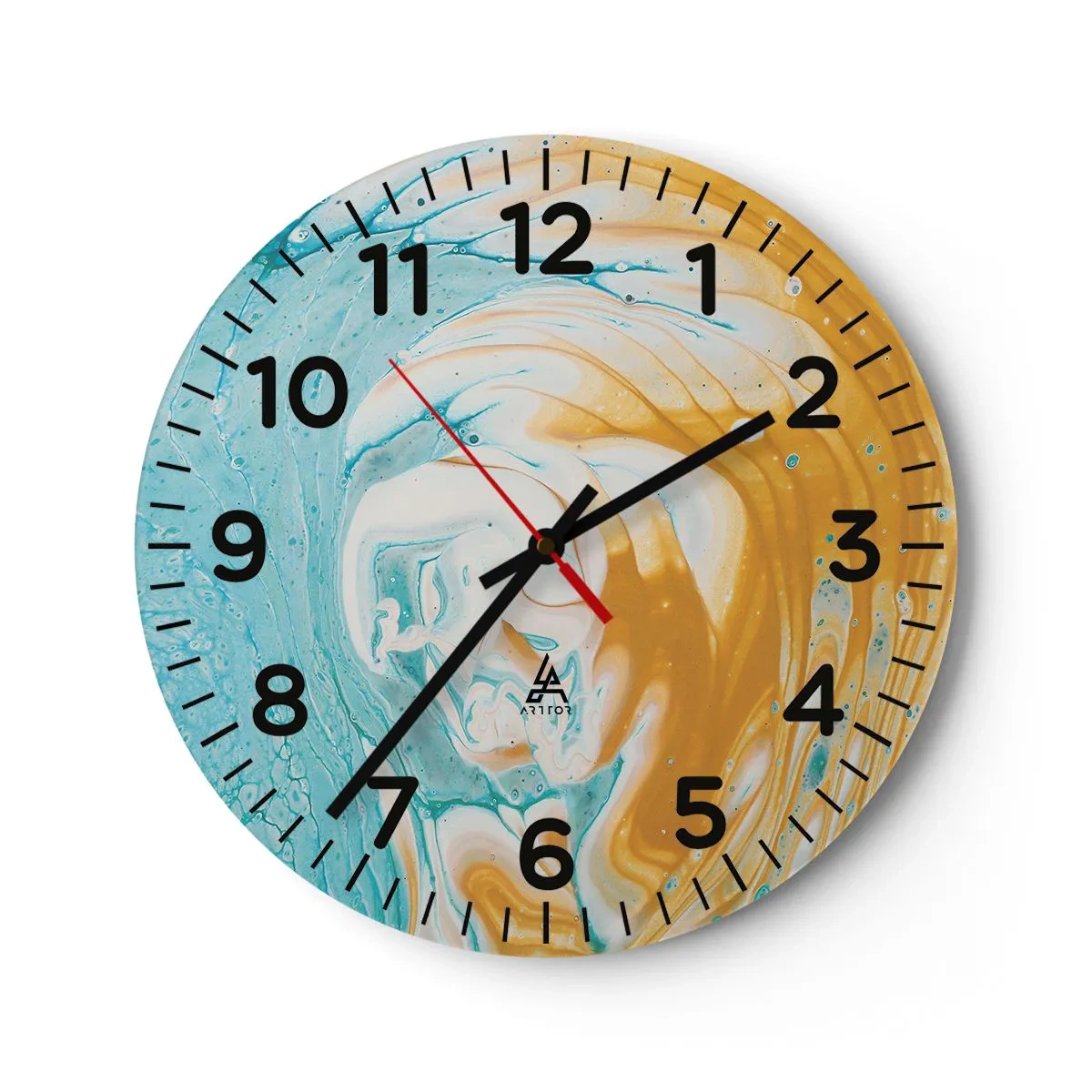Horloge murale - Pendule murale - Tourbillon pastel - 40x40 cm