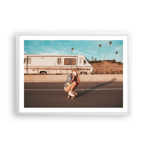 Affiche dans un cadre blanc - Poster - Souriez s'il-vous-plait! - 70x50 cm