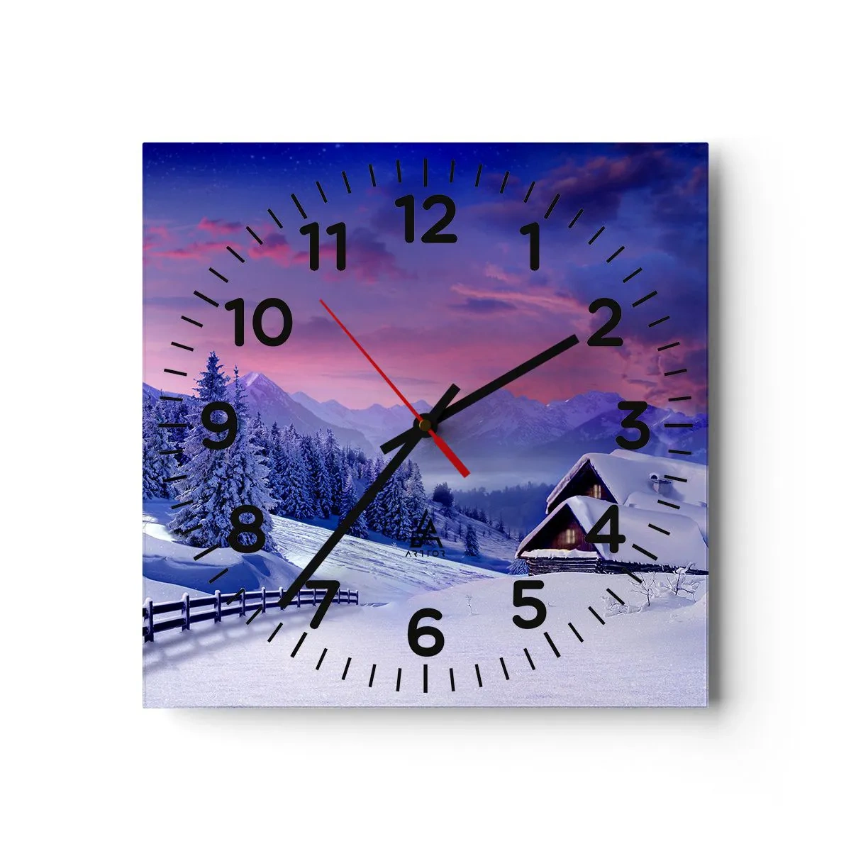 Horloge murale - Pendule murale - Douce nuit - 40x40 cm
